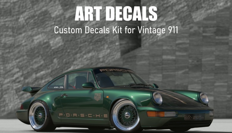 01GT - Customizable Porsche Vintage sticker decals